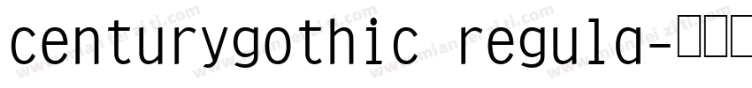 centurygothic regula字体转换